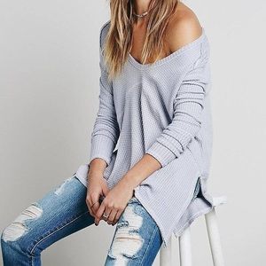 free people drippy waffle thermal tunic
